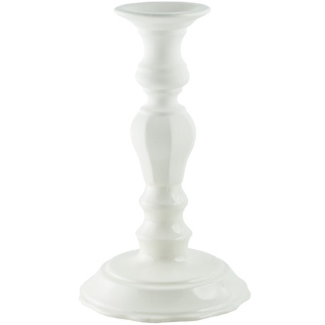 Gien - Rocaille Pastel - 1 Candlestick - H 27,5 cm - Blanc