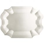 Gien – Rocaille Pastel – 1 Serving Tray – 45×36 cm – Blanc, 45×36 cm