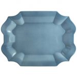 Gien – Rocaille Pastel – 1 Serving Tray – 45×36 cm – Bleu givre, 45×36 cm