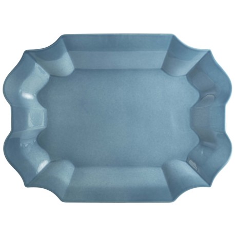 Gien - Rocaille Pastel - 1 Serving Tray - 45x36 cm - Bleu givre, 45x36 cm