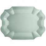 Gien – Rocaille Pastel – 1 Serving Tray – 45×36 cm – Vert celadon, 45×36 cm