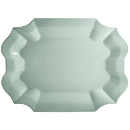 Gien - Rocaille Pastel - 1 Serving Tray - 45x36 cm - Vert celadon, 45x36 cm
