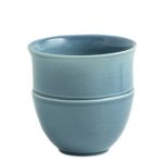 Gien – Rocaille Pastel – 2 Bowls 7 ½ oz – 22 cl – H 8,6 cm – Bleu givre