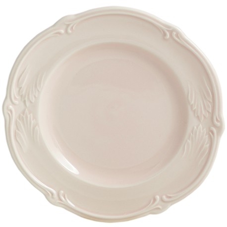 Gien - Rocaille Pastel - 4 Mugpes plates - Ø 17 cm - Rose poudre