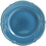 Gien – Rocaille Pastel – 4 Dinner plates – Ø 28 cm – Bleu givre