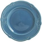 Gien – Rocaille Pastel – 4 Dessert plates – Ø 22 cm – Bleu givre