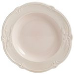 Gien – Rocaille Pastel – 4 Soup plates – Ø 22,5 cm – Rose poudre