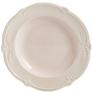 Gien - Rocaille Pastel - 4 Soup plates - Ø 22,5 cm - Rose poudre