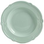 Gien – Rocaille Pastel – 4 Soup plates – Ø 22,5 cm – Vert celadon