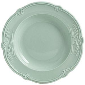 Gien - Rocaille Pastel - 4 Soup plates - Ø 22,5 cm - Vert celadon
