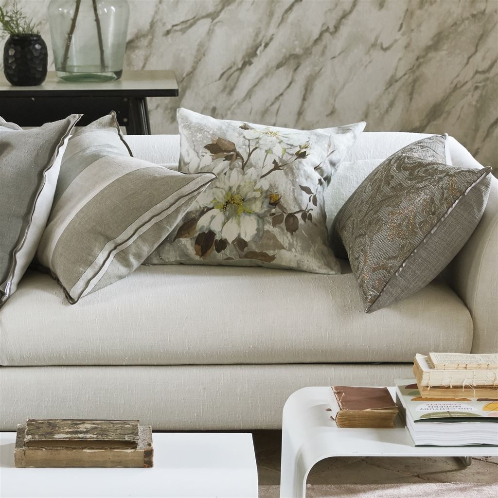 Perna Decorativa - Carrara Fiore Platinum Cushion - Designers Guild