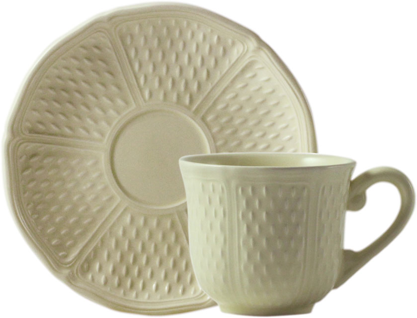 Gien - Pont aux choux - 2 Tea cup & saucer US - 19 cl - Ø 16 cm
