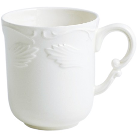 Gien - Rocaille Pastel - 1 Mug - 33 cl, H 10 cm - Blanc
