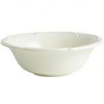 Gien – Rocaille Blanc – 2 Bowls XL cereal- 45 cl, Ø 18 cm – white