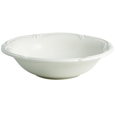 Gien - Rocaille Blanc - 4 Bowls cereal - 30 cl, Ø 18 cm - white