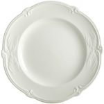 Gien – Rocaille Pastel – 4 Mugpes plates – Ø 17 cm – Blanc