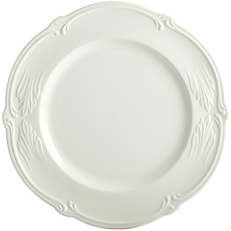 Gien - Rocaille Pastel - 4 Dinner plates - Ø 28 cm - Blanc