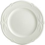 Gien – Rocaille Pastel – 4 Dessert plates – Ø 22 cm – Blanc