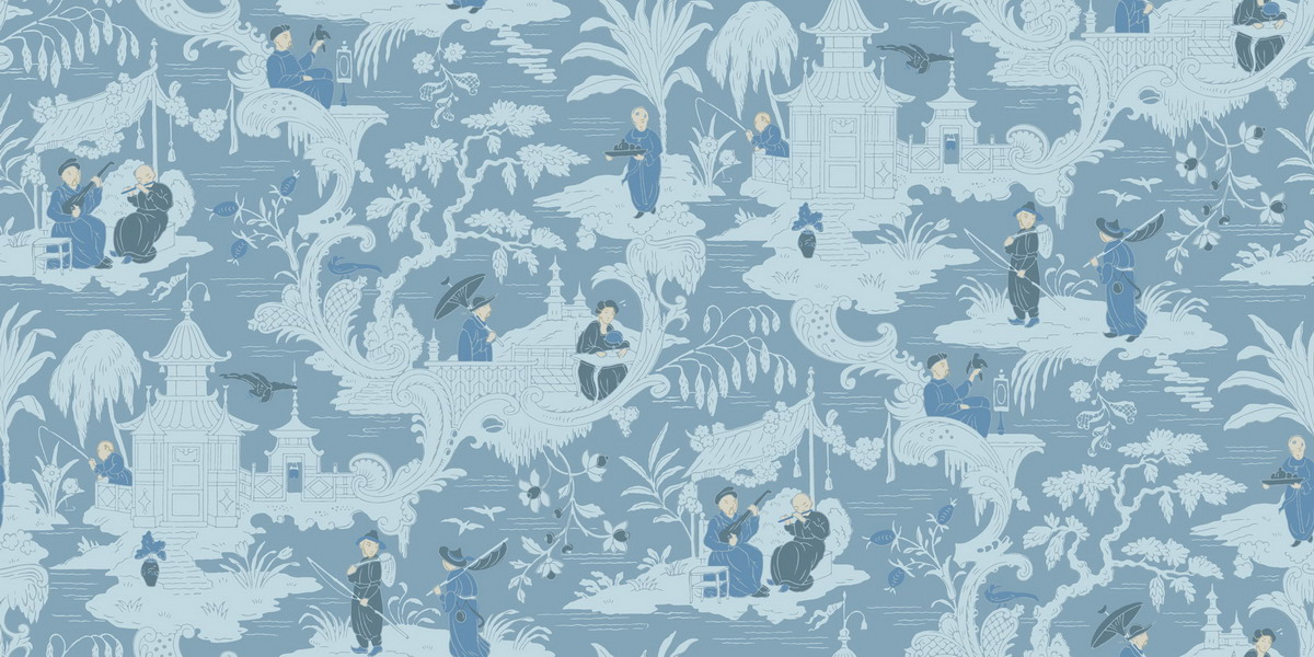 Wallpaper - Cole and Son - Archive Anthology - Chinese Toile-Chinese Toile 8038 - Half drop - 53 cm x 10.05 m