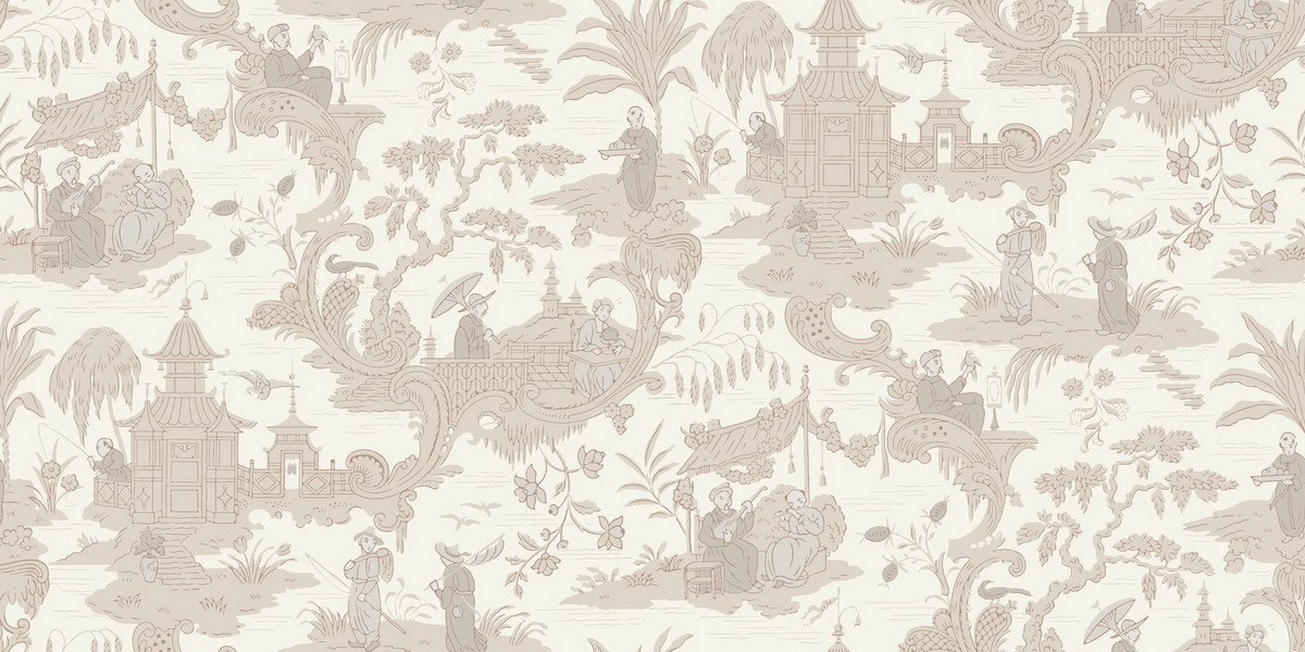Wallpaper - Cole and Son - Archive Anthology - Chinese Toile-Chinese Toile 8039 - Half drop - 53 cm x 10.05 m