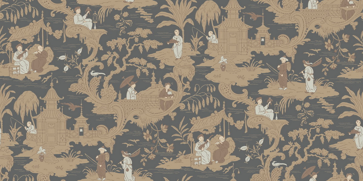 Tapet - Cole and Son - Archive Anthology - Chinese Toile-Chinese Toile 8040 - Half drop - 53 cm x 10.05 m