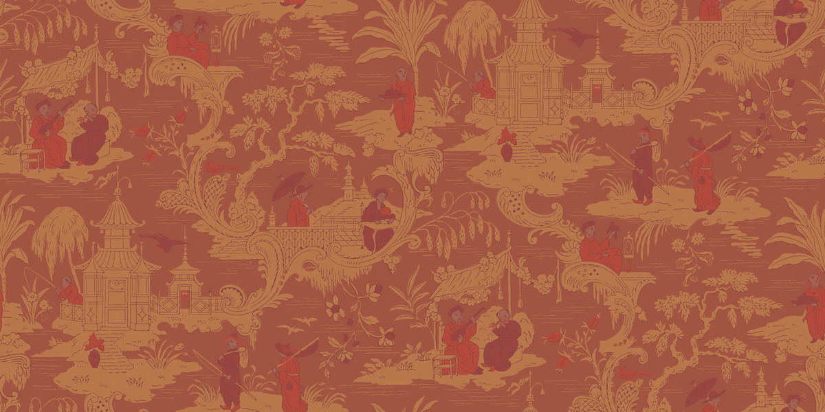 Tapet - Cole and Son - Archive Anthology - Chinese Toile-Chinese Toile 8041 - Half drop - 53 cm x 10.05 m