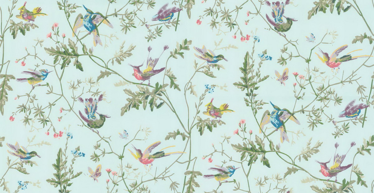 Wallpaper - Cole and Son - Archive Anthology - Hummingbirds-Hummingbirds 14069 - Half drop - 52 cm x 10.05 m