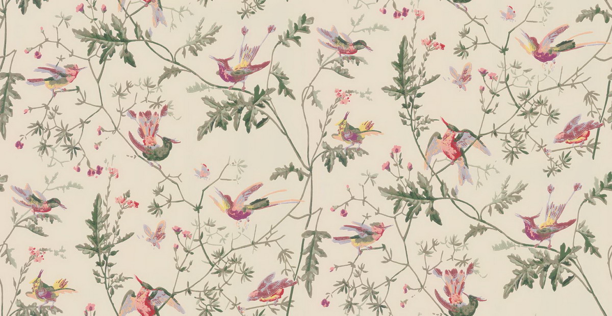 Wallpaper - Cole and Son - Archive Anthology - Hummingbirds-Hummingbirds 14071 - Half drop - 52 cm x 10.05 m