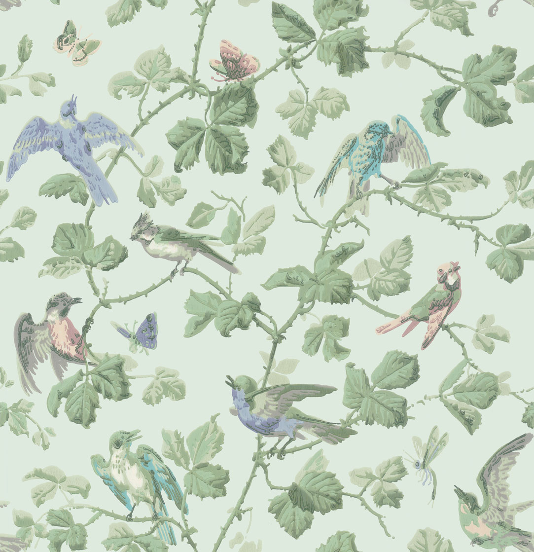 Wallpaper - Cole and Son - Archive Anthology - Winter Birds-Winter Birds 2007 - Straight match - 53 cm x 10.05 m