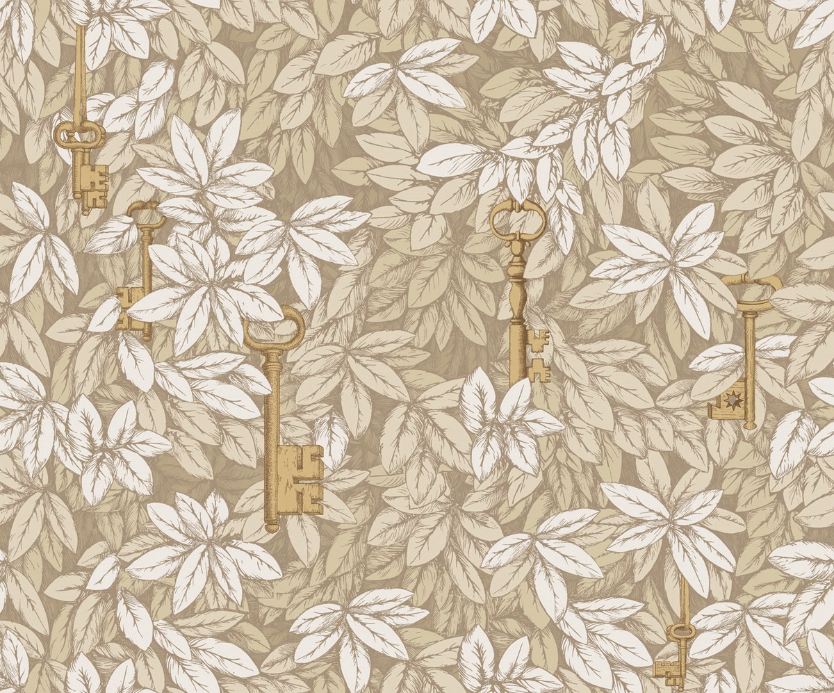 Fornasetti Chiavi Segrete - Autumnal Leaves Wallpaper by Cole & Son