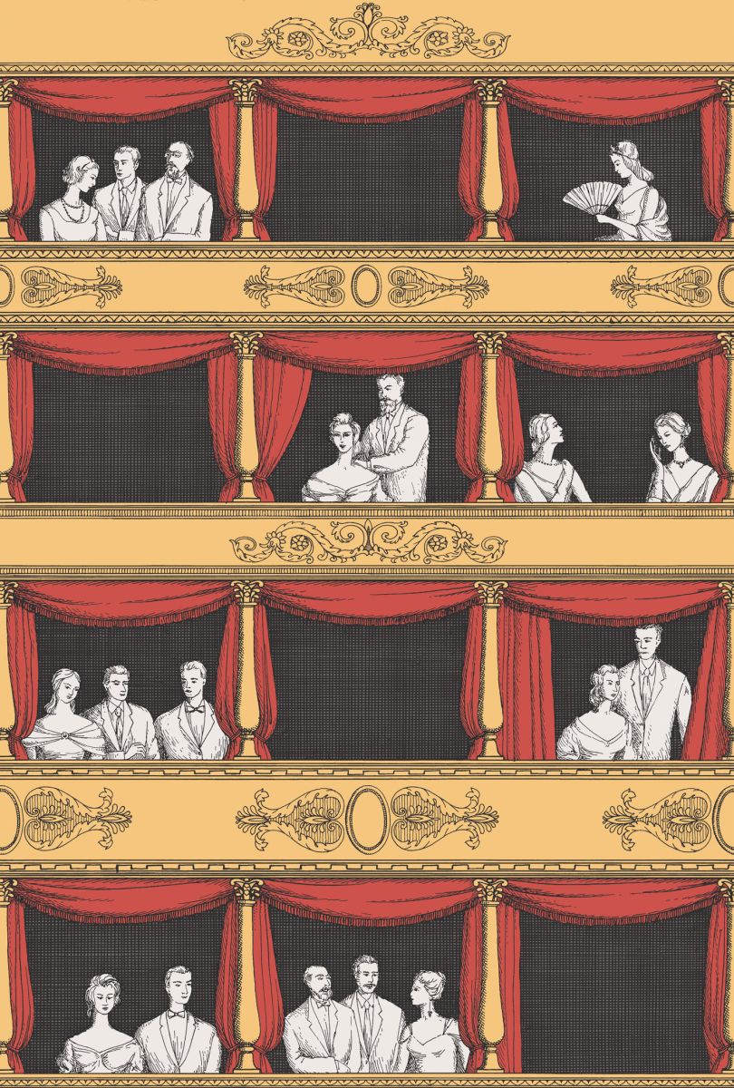 Wallpaper - Cole and Son - Fornasetti II - Teatro-Teatro 14042 - Half drop -
