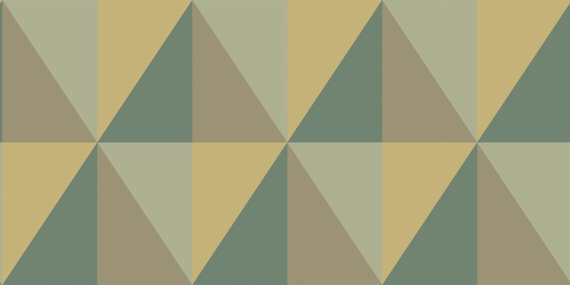 Wallpaper - Cole and Son - Geometric II - Apex Grand-Green - Half drop -