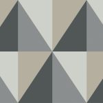 Wallpaper – Cole and Son – Geometric II – Apex Grand – Grey and Black