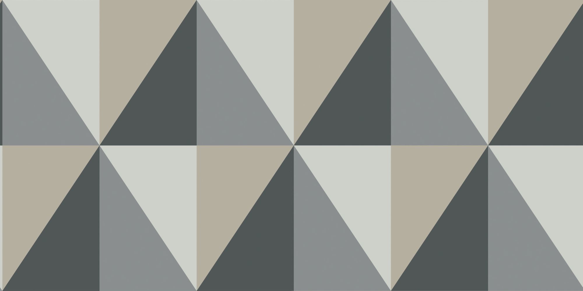 Wallpaper - Cole and Son - Geometric II - Apex Grand-Grey and Black - Half drop -
