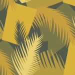 Wallpaper – Cole and Son – Geometric II – Deco Palm – Yellow