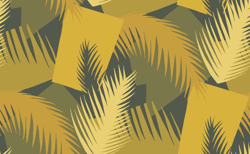 Wallpaper – Cole and Son – Geometric II – Deco Palm – Yellow