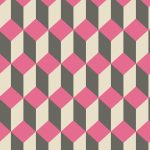 Tapet – Cole and Son – Geometric II – Delano – Pink and Black