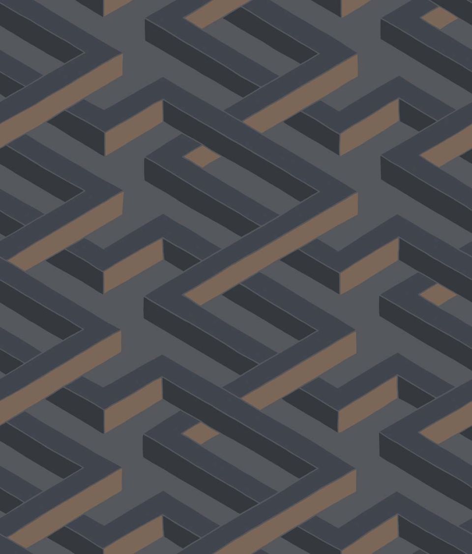 Wallpaper – Cole and Son – Geometric II – Luxor – Charcoal
