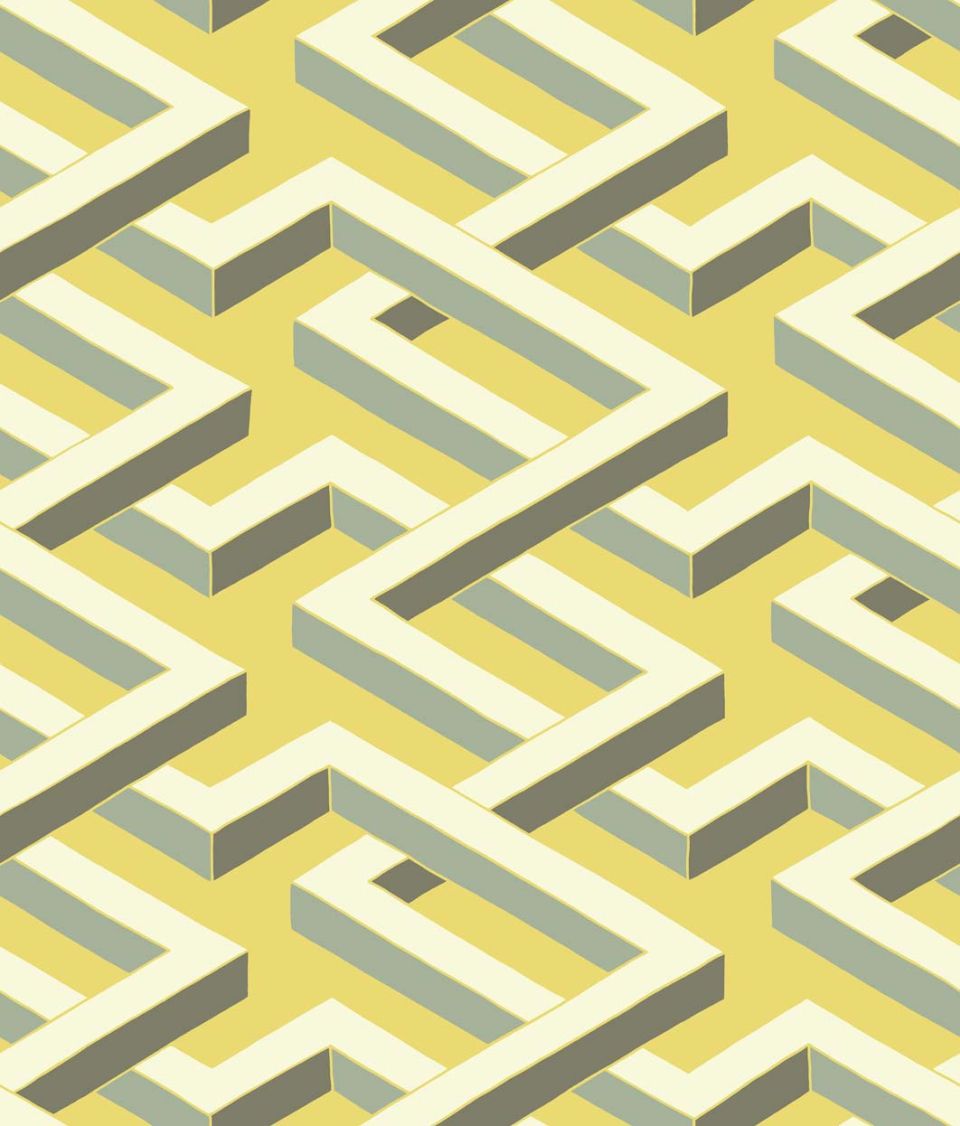 Wallpaper - Cole and Son - Geometric II - Luxor-Green - Straight match -