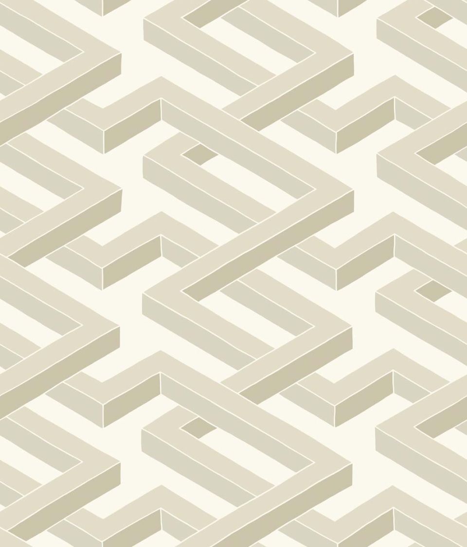 Wallpaper - Cole and Son - Geometric II - Luxor-White - Straight match -
