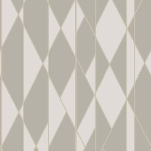 Wallpaper - Cole and Son - Geometric II - Oblique-Grey and White - Straight match -