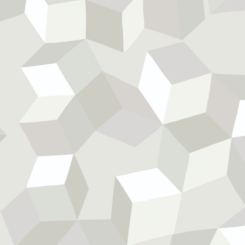 Wallpaper - Cole and Son - Geometric II - Puzzle-White on White - Half drop -