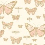 Tapet-Cole-and-Son-Whimsical-Butterflies-amp-Dragonflies-Pink-on-Ivory-1