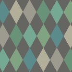 Wallpaper – Cole and Son – Whimsical – Punchinello – Teal on charcoal
