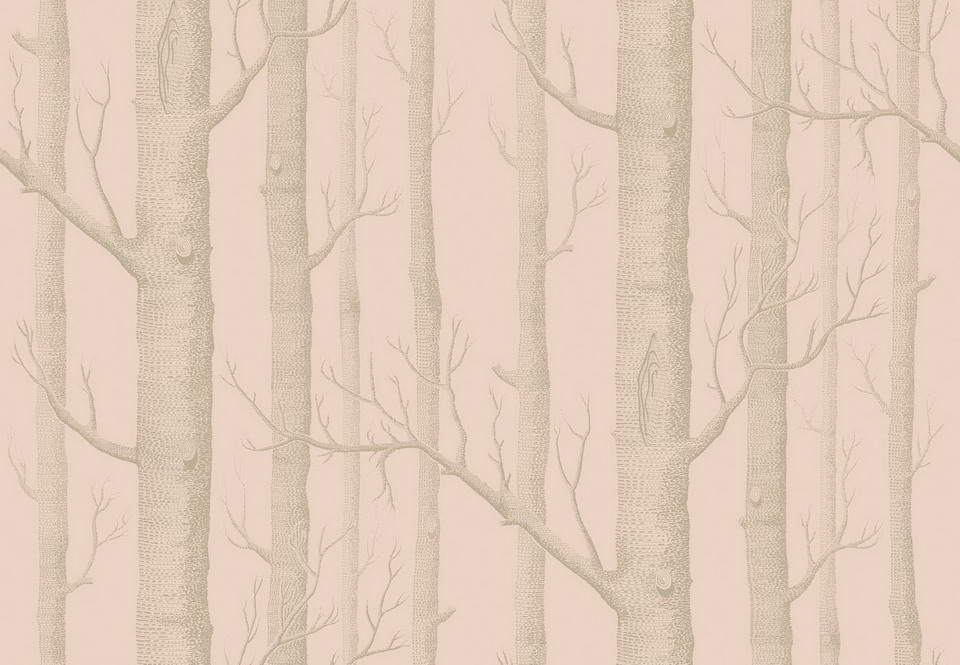 Wallpaper - Cole and Son - Whimsical - Woods-Pink Gilver - Half drop -