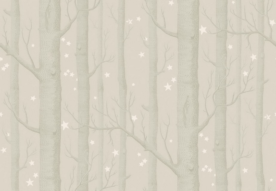 Wallpaper - Cole and Son - Whimsical - Woods & Stars-Grey - Half drop -