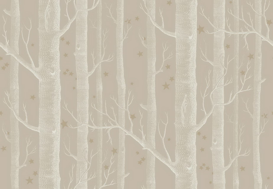 Tapet - Cole and Son - Whimsical - Woods & Stars-Linen - Half drop -