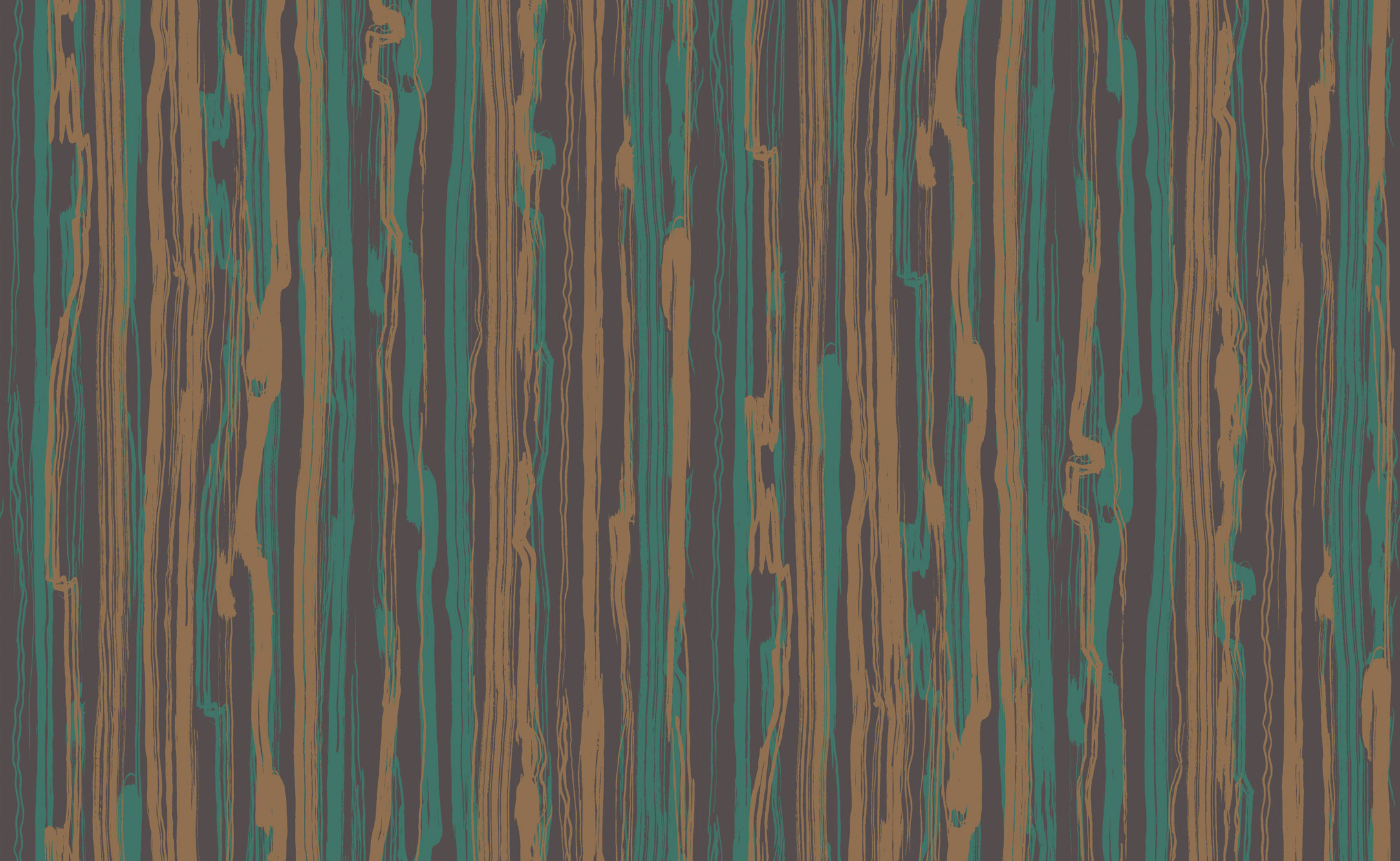Wallpaper - Cole and Son - Curio - Strand - Teal & Gold