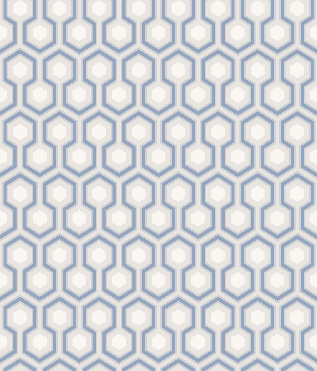 Wallpaper – Cole and Son – New Contemporary – Hicks’ Hexagon – Blue