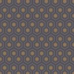Wallpaper-Cole_and_Son-New_ContemporaryHicks-Hexagon-Dark-Grey-And-Bronze-1